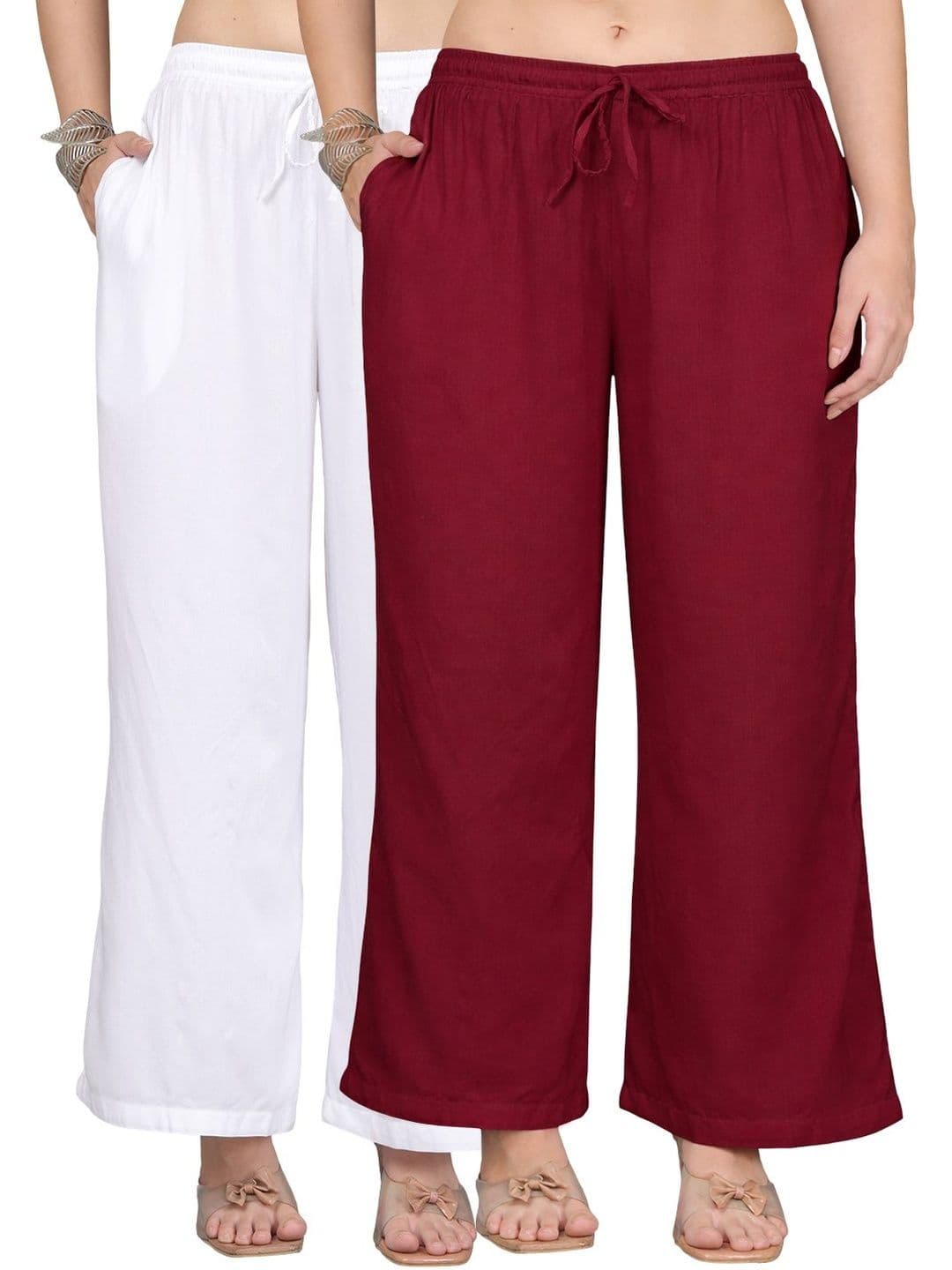 KALINI Women Knitted Ethnic Palazzos - view 1