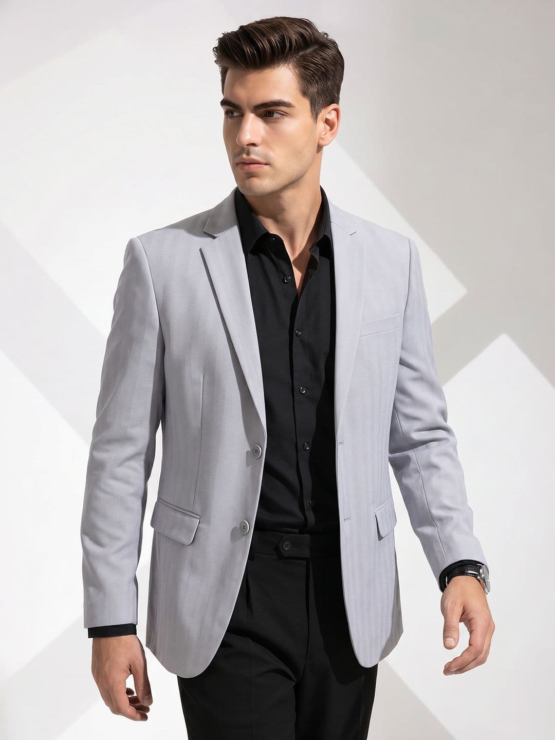 INVICTUS Single-Breasted Notched Lapel Formal Blazer - view 1