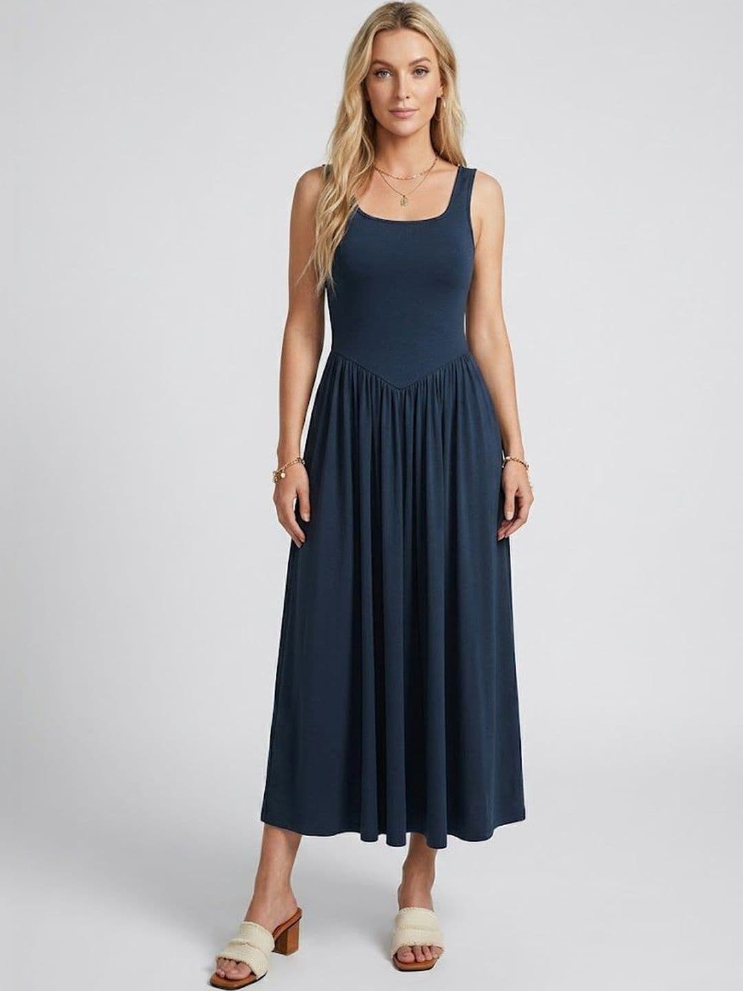 StyleCast x Revolte Fit & Flare Maxi Dress - view 1