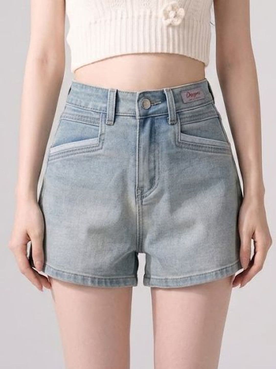 StyleCast x Revolte Women Washed Loose Fit Denim Shorts Technology - view 1