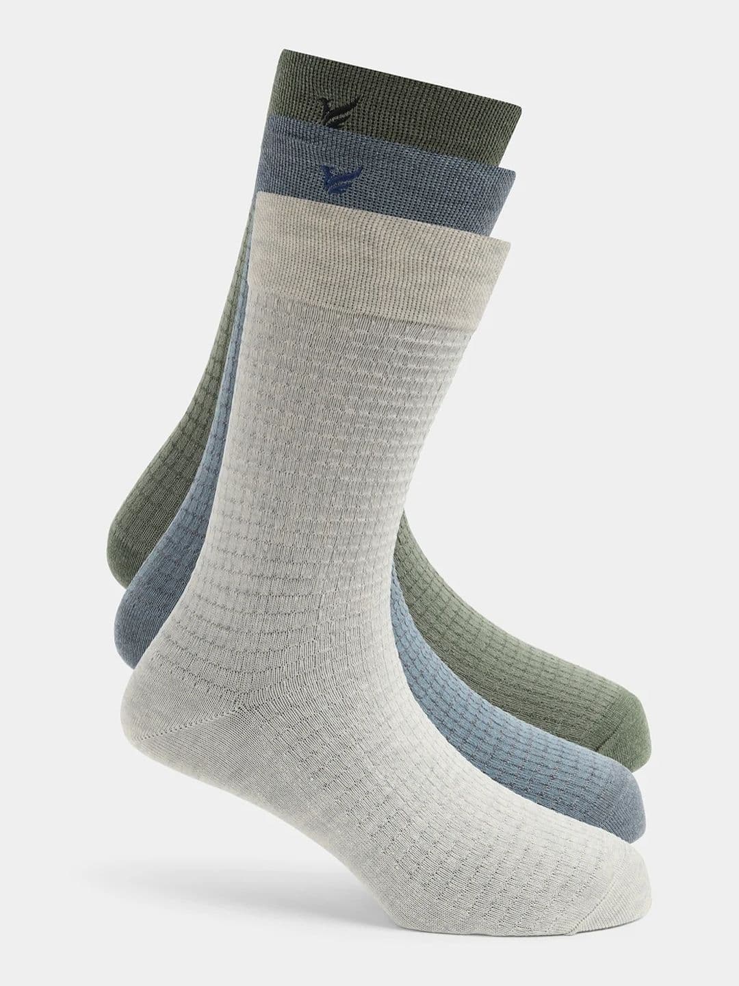 Blackberrys Men Pack of 3 Cotton Assorted Patterned Calf Length Socks - view 1