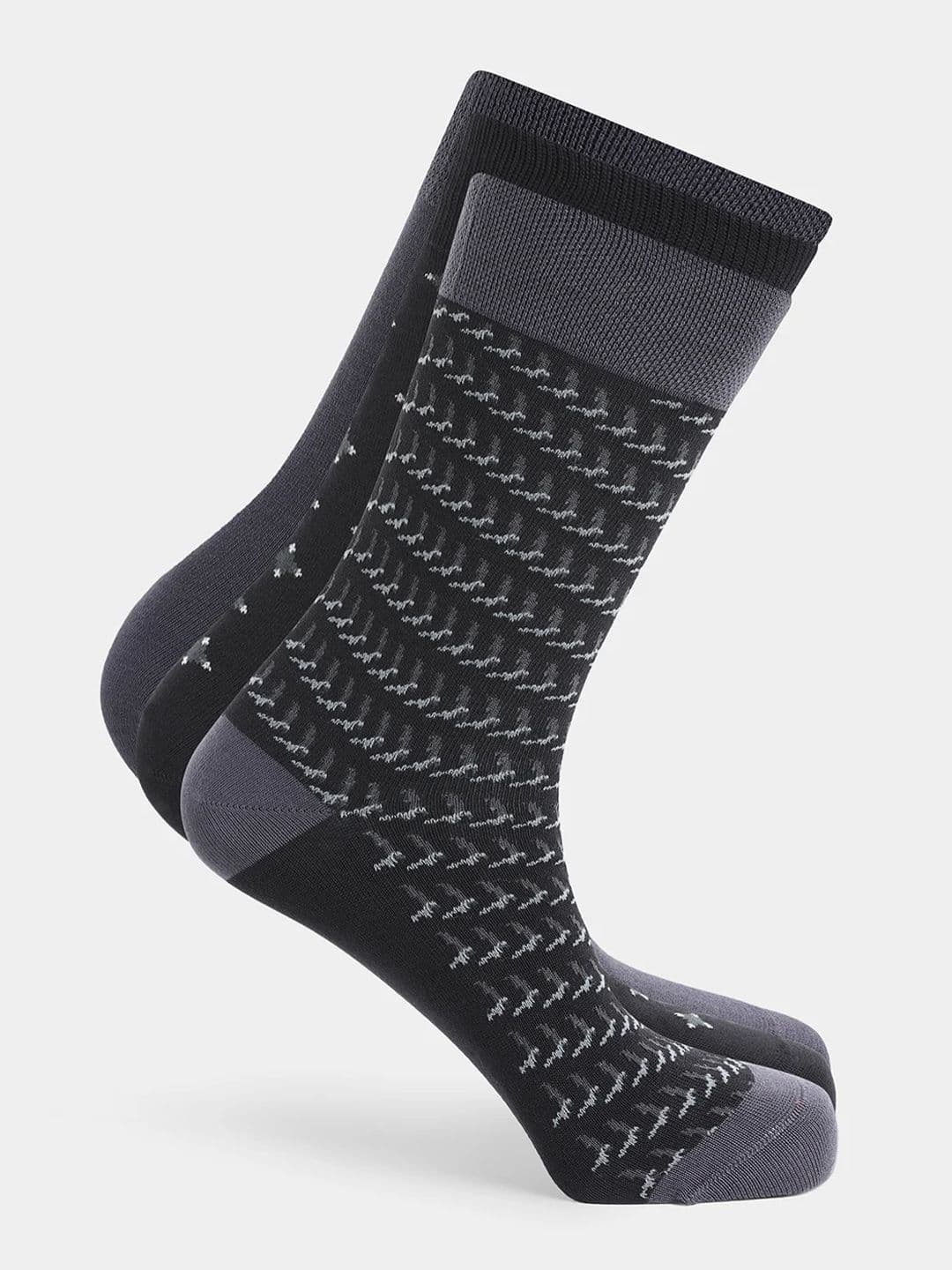 Blackberrys Men Pack of 3 Cotton Assorted Patterned Calf Length Socks - view 1