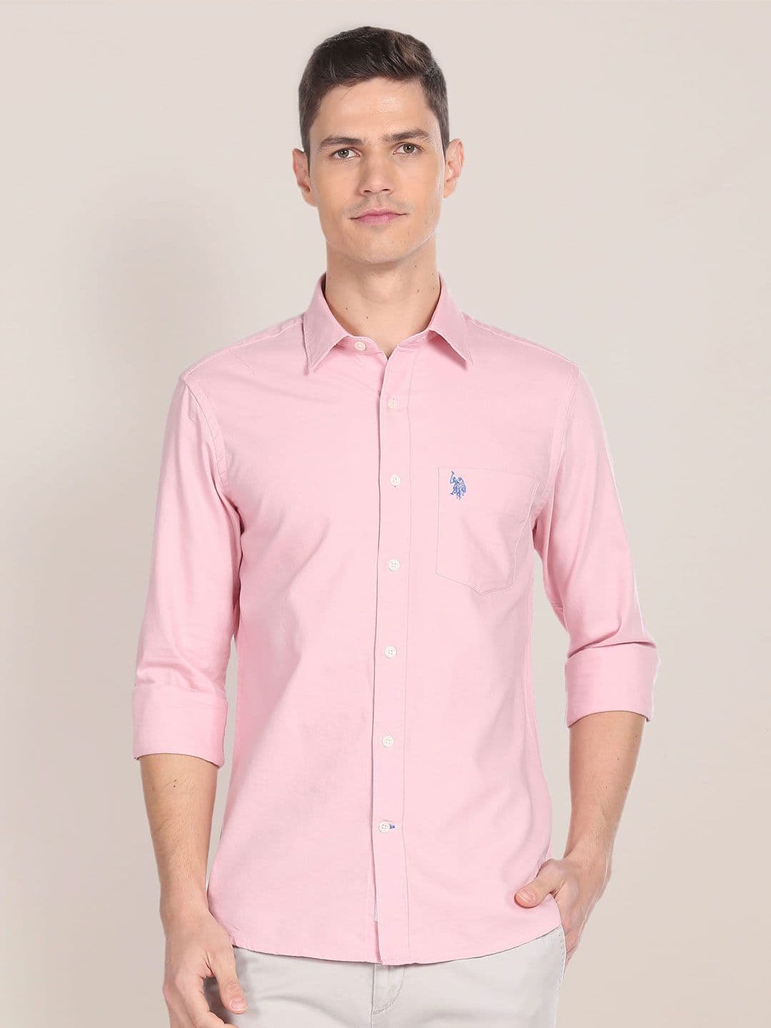 U.S. Polo Assn. Premium Tailored Fit Pure Cotton Casual Shirt - view 1