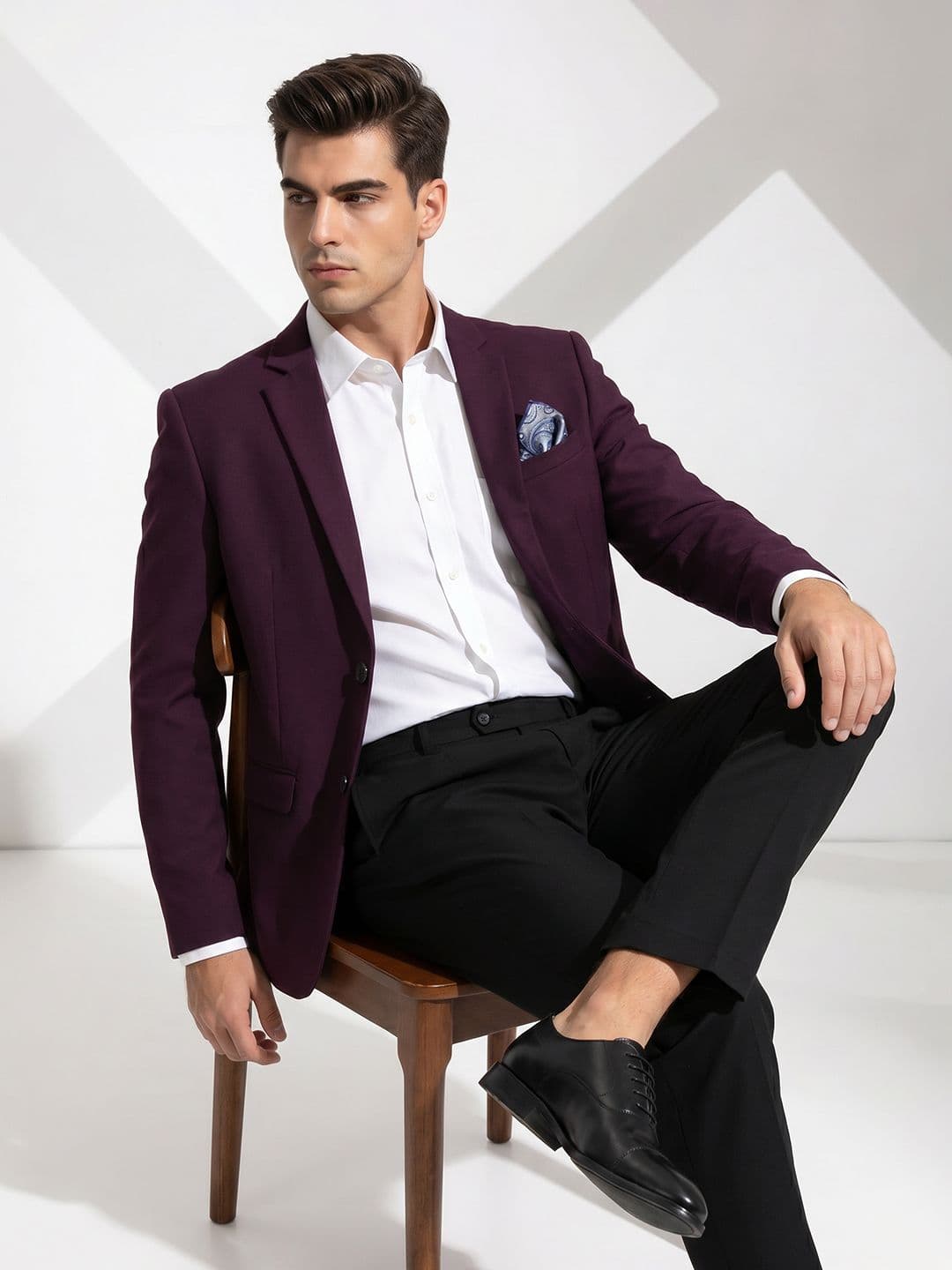 INVICTUS Single-Breasted Notched Lapel Formal Blazer - view 1