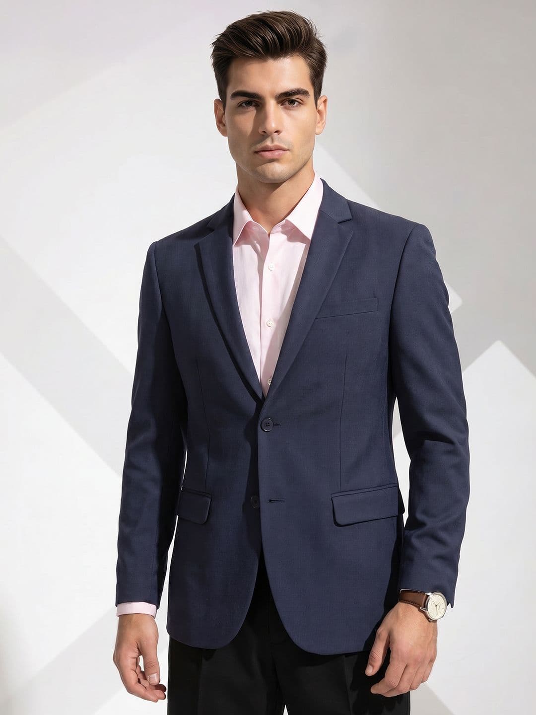 INVICTUS Single-Breasted Notched Lapel Formal Blazer - view 1