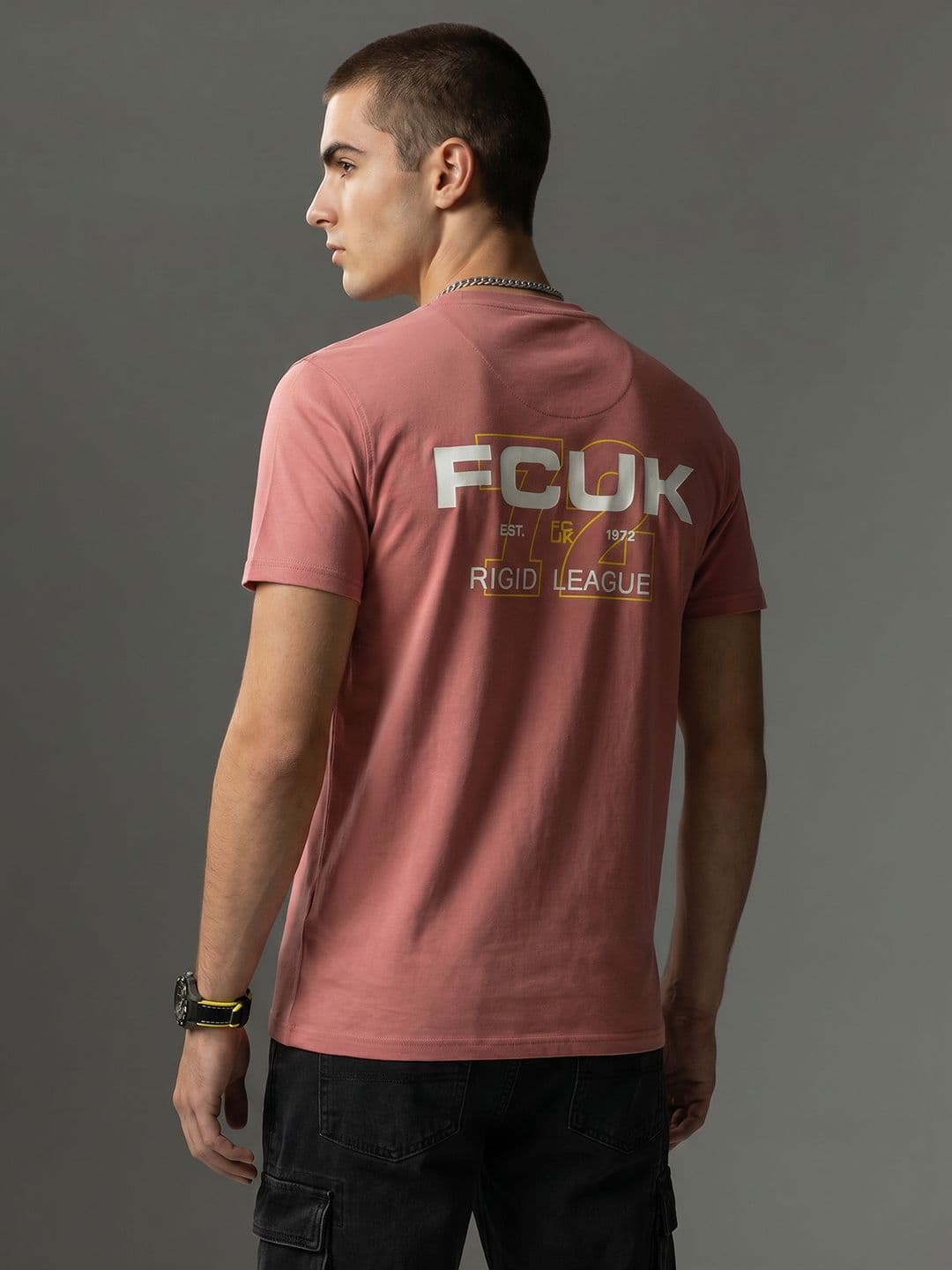 FCUK Brand Logo Printed Pure Cotton T-shirt - view 1