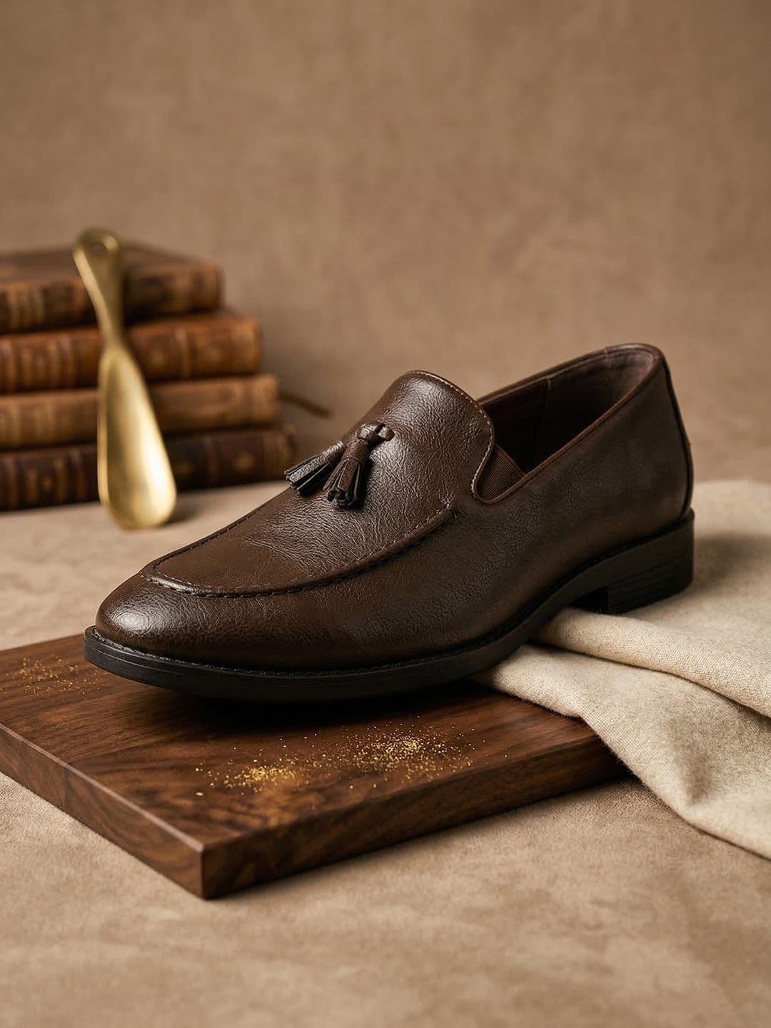 House of Pataudi Men Round Toe Slip-On Formal Shoes - view 1