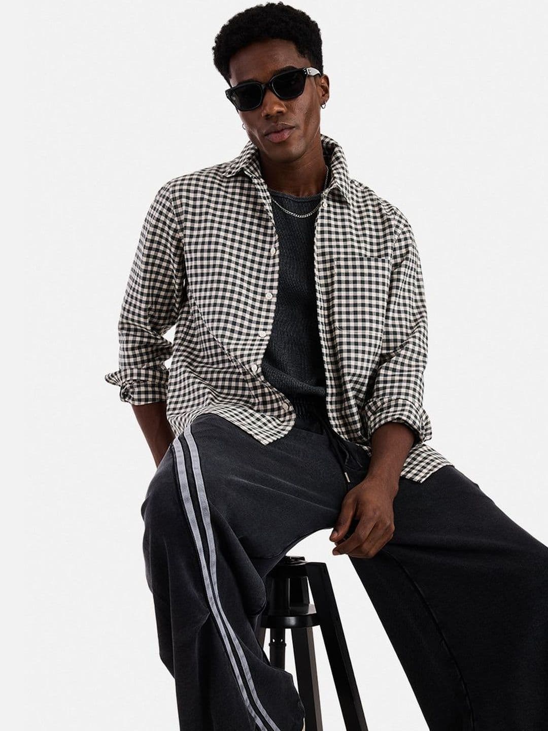 Snitch Men Gingham Checks Checked Casual Shirt - view 1