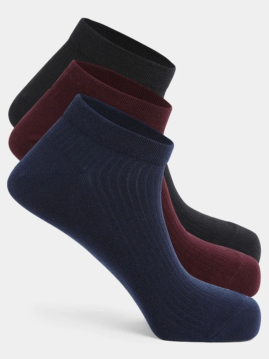 Blackberrys Men Pack of 3 Cotton Assorted Ankle Length Socks - view 1
