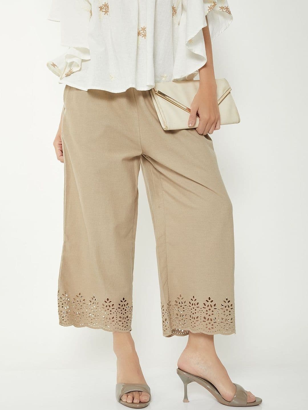 max Women Embellished Cropped Palazzos - view 1
