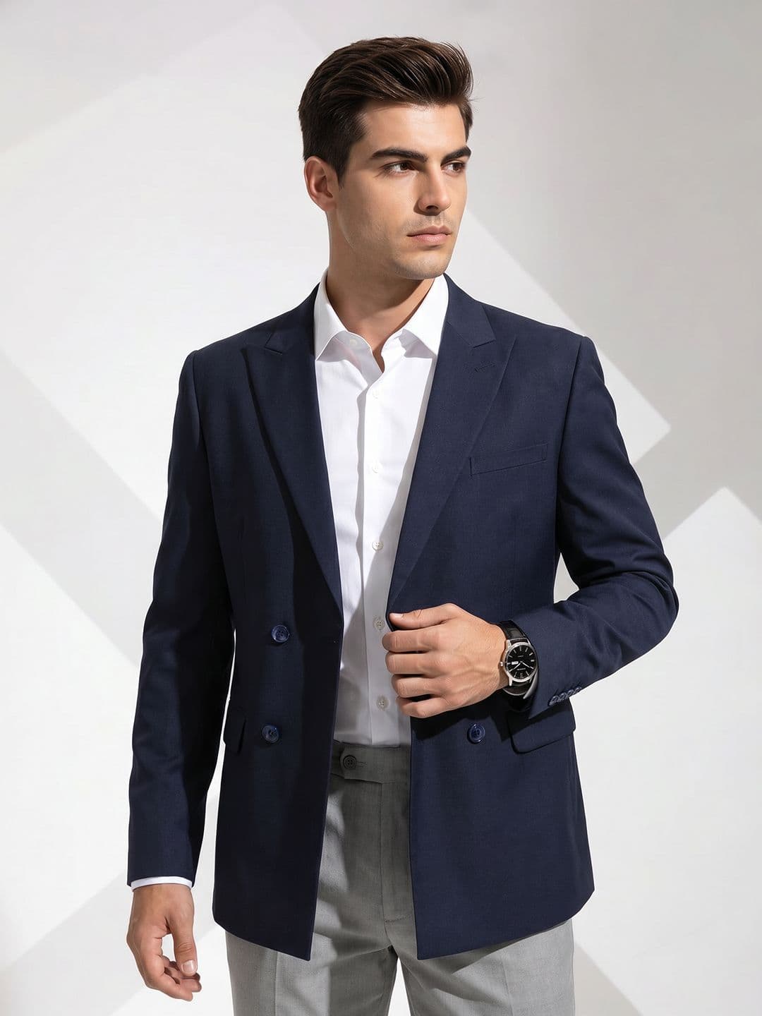 INVICTUS Notched Lapel Single Breasted Formal Blazer - view 1