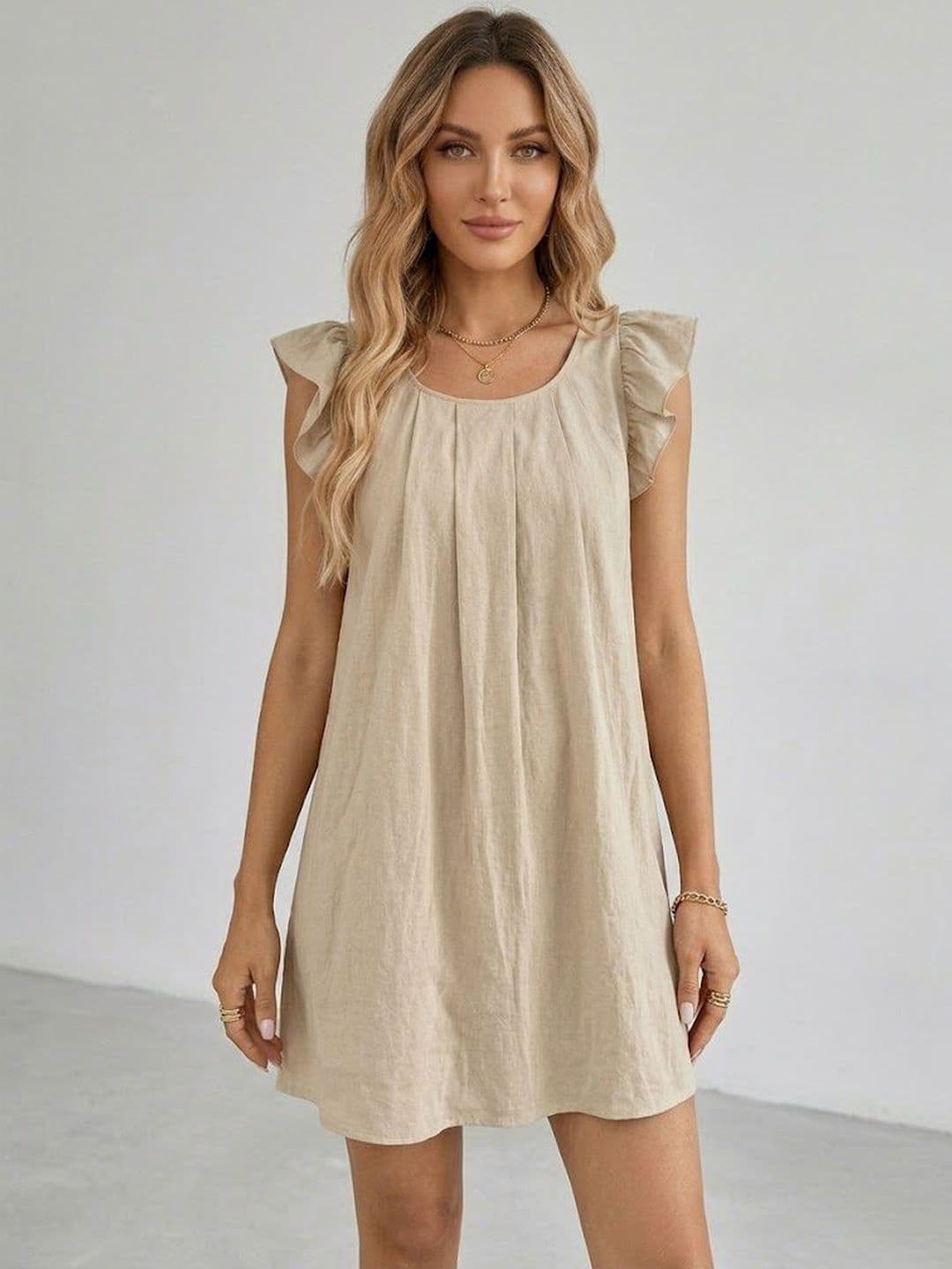 StyleCast x Revolte Flutter Sleeve A-Line Dress - view 1