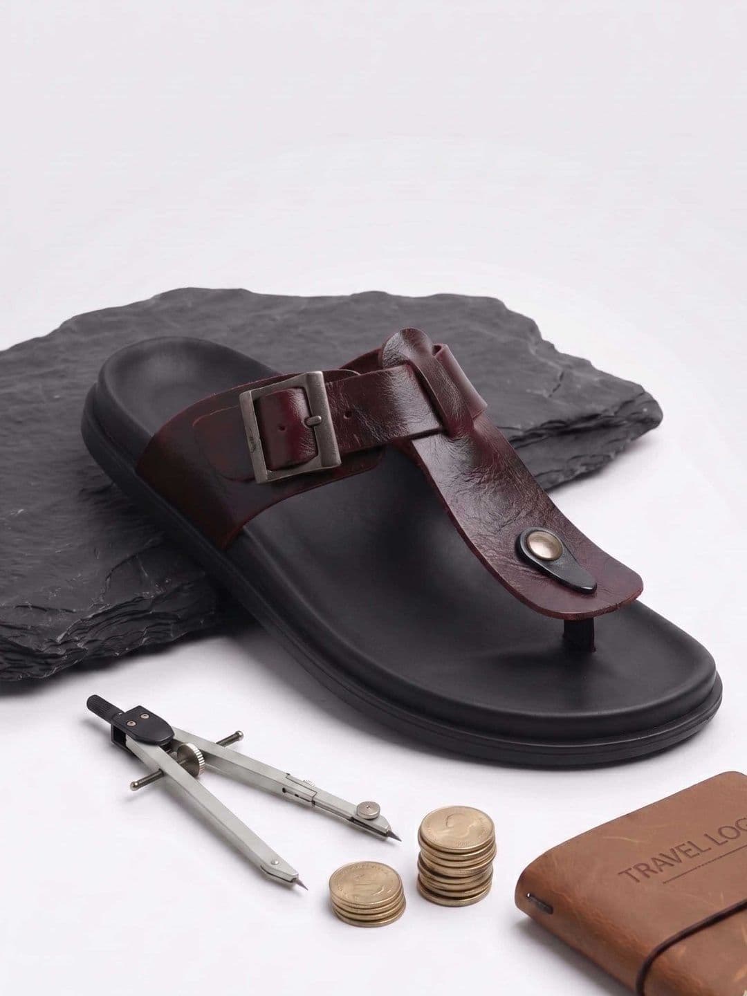 HERE&NOW Men Leather Comfort Sandals - view 1