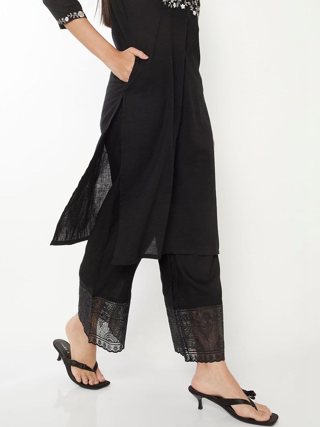 max Women Embellished Ethnic Palazzos - view 1
