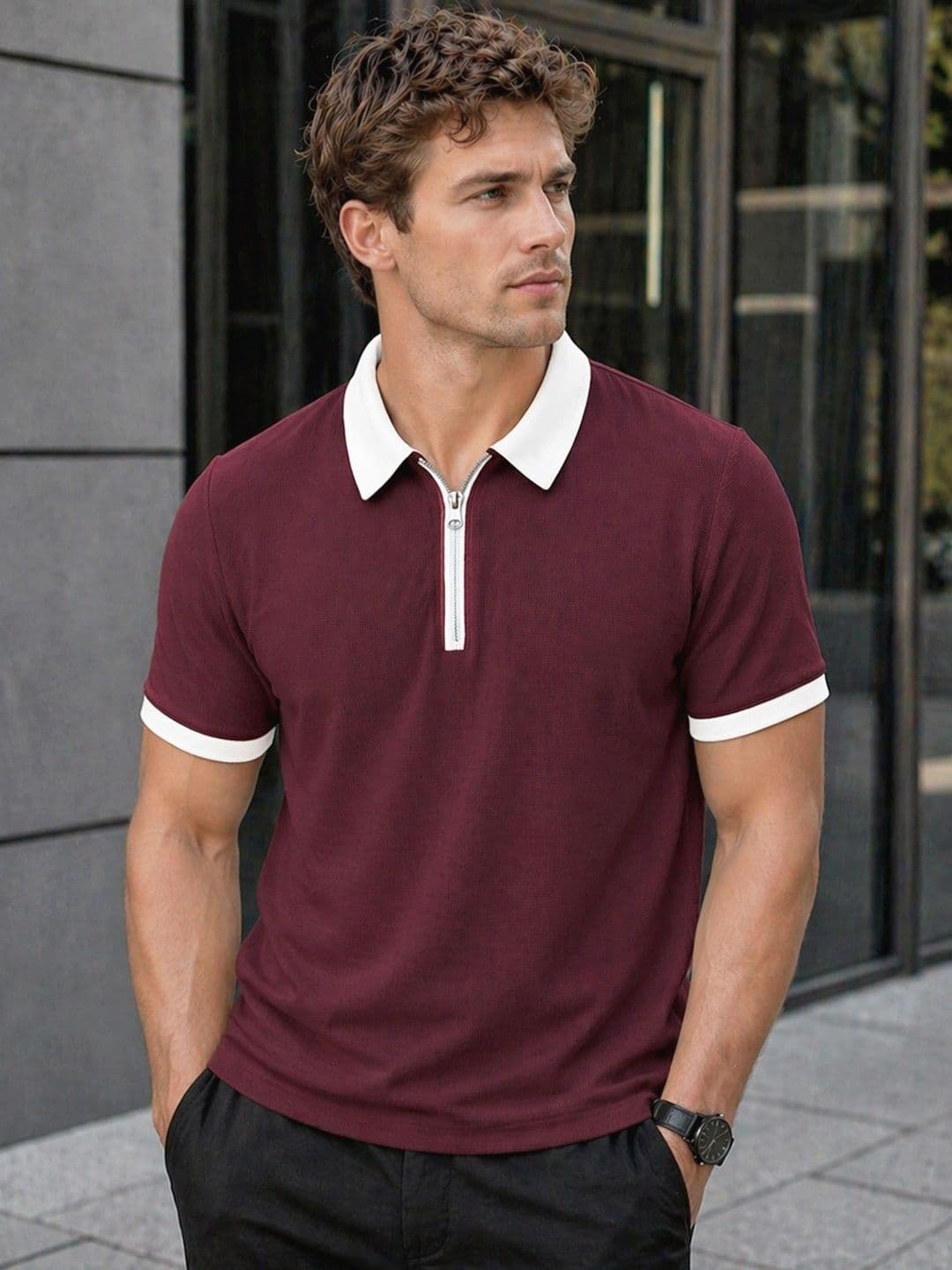 SZN Men Polo Collar T-shirt - view 1