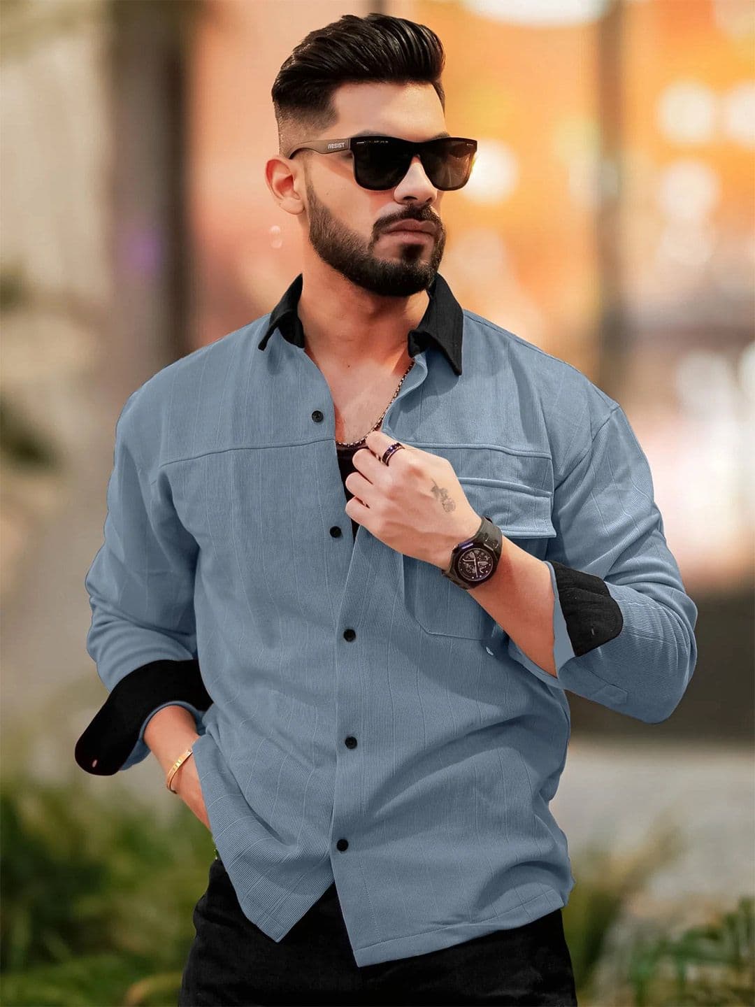 Maniac Men Comfort Spread Collar Full Sleeve Casual Shirt - view 1
