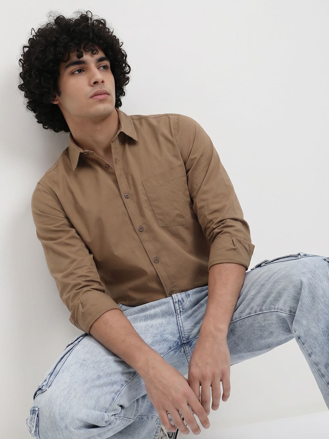 The Roadster Life Co. Spread Collar Pure Cotton Casual Shirt - view 1