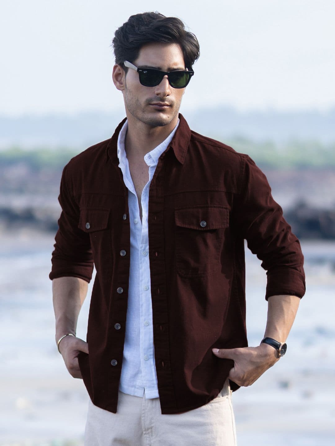 Powerlook Structured Overshirt Cotton Long Sleeves Shirt - view 1