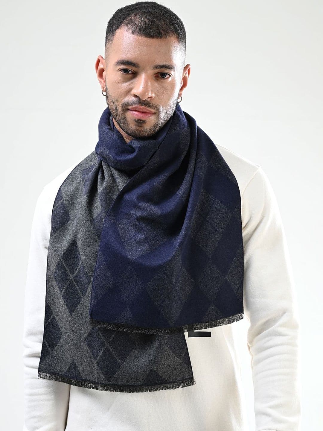 Cazzano Men Checked Scarf - view 1