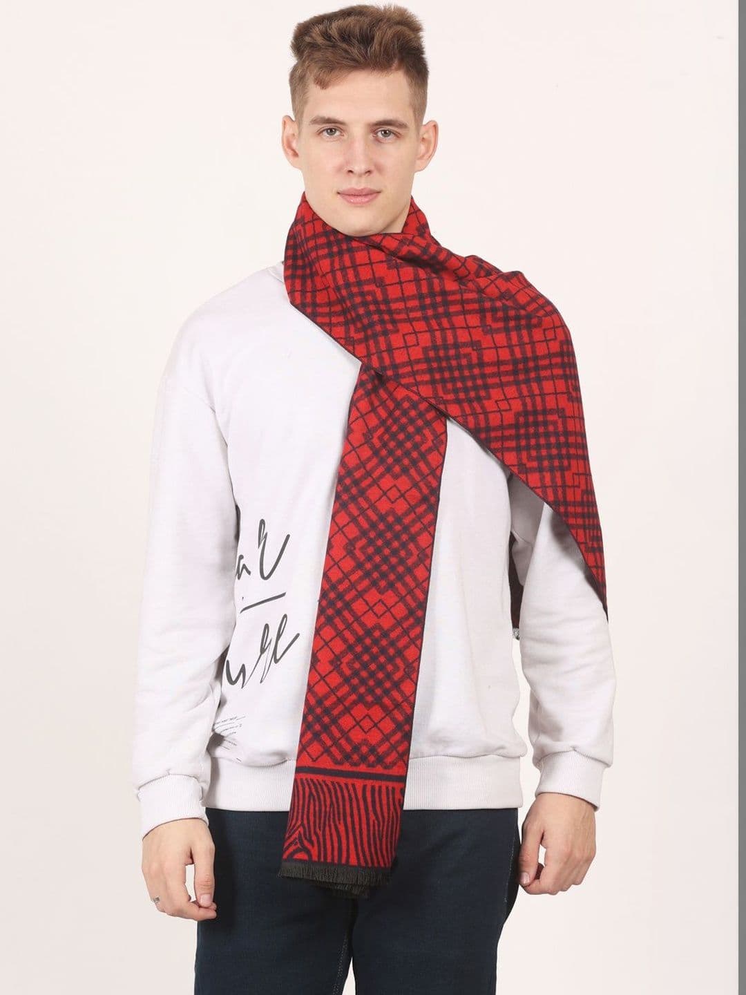Cazzano Men Checked Scarf - view 1