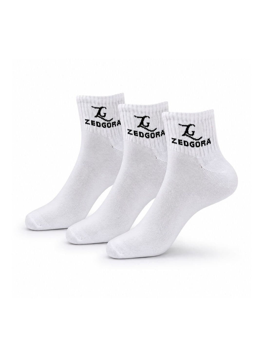 ZEDGORA Unisex Pack of 3 Cotton Blend Above Ankle Socks - view 1