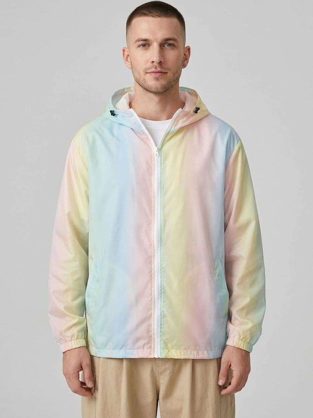 StyleCast x Revolte Men Colourblocked Crop Outdoor Tailored Jacket - view 1