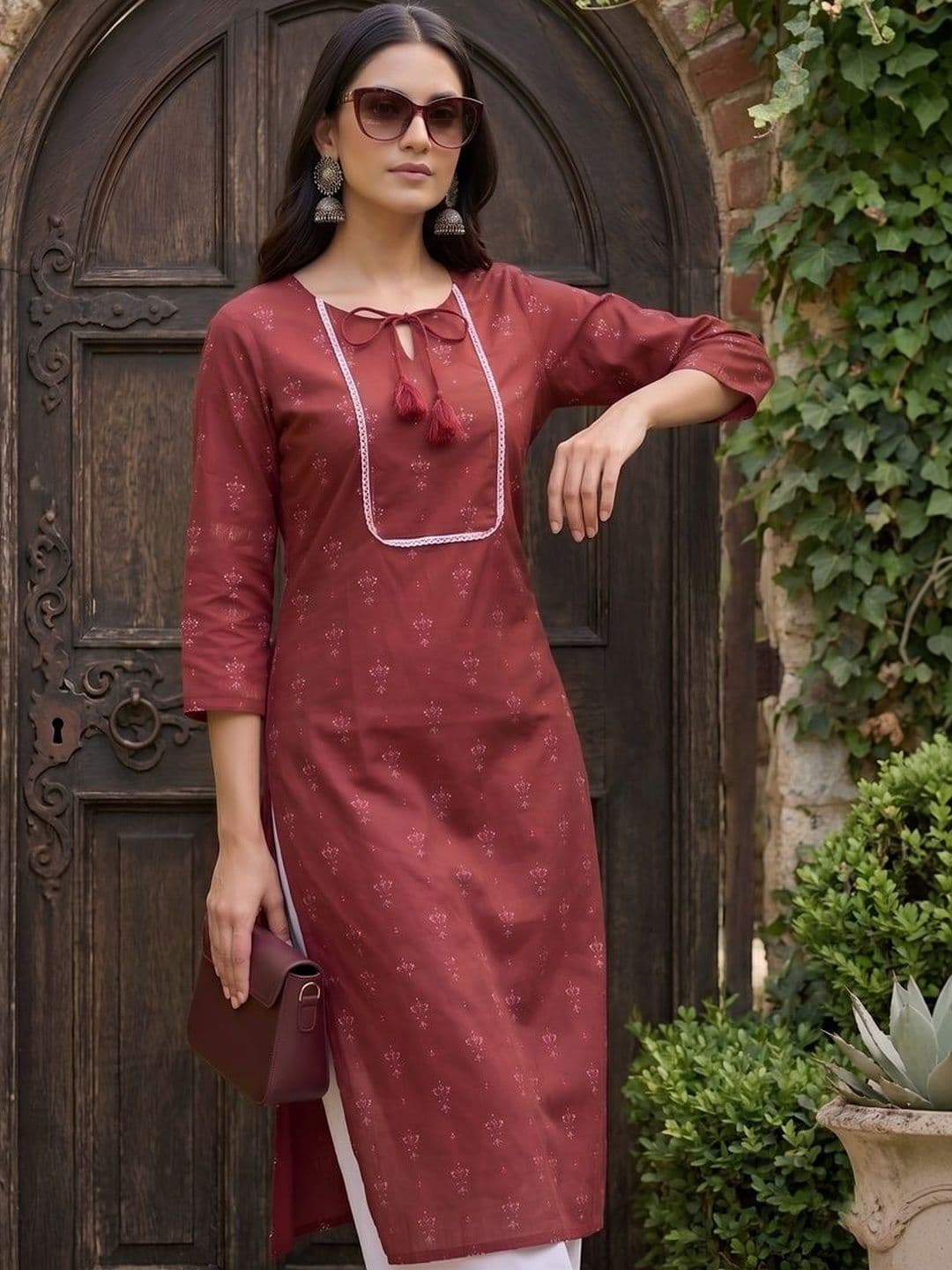 Nayo Women Ethnic Motifs Printed Keyhole Neck Kurta - view 1