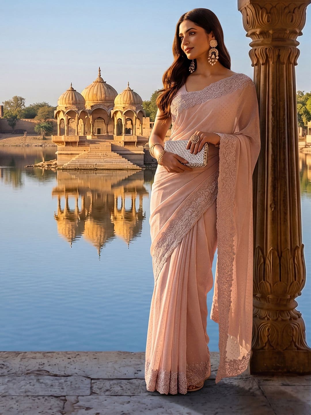 kasee Embellished Beads and Stones Saree - view 1