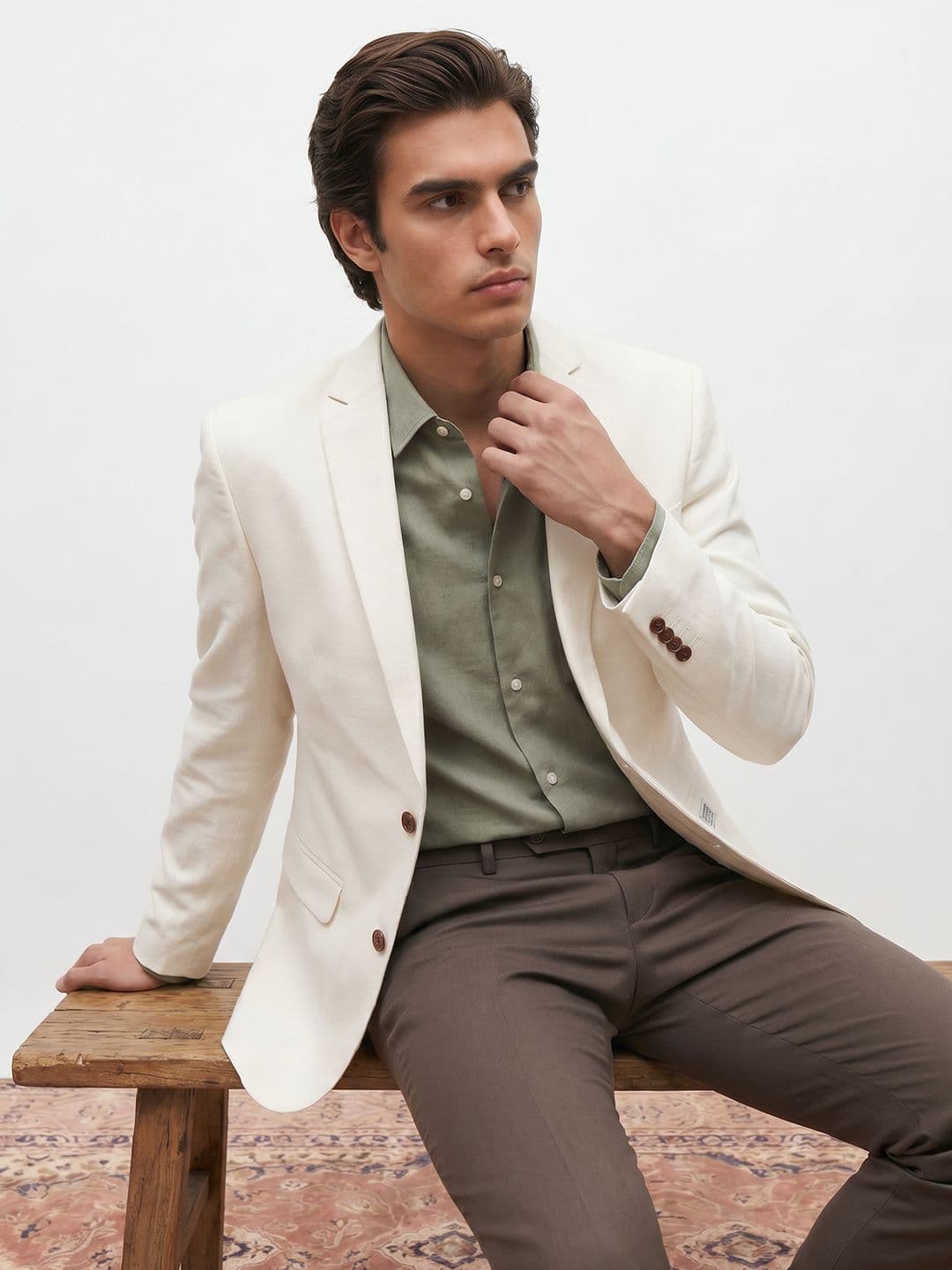 Mr Bowerbird Single-Breasted Notched Lapel Semiformal Blazer