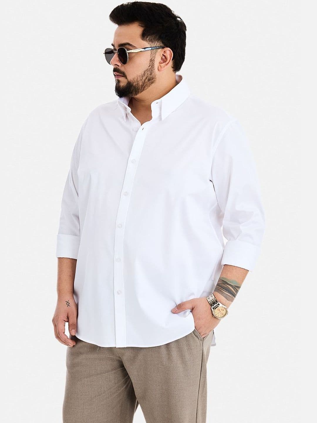 Snitch Regular Fit Stretch Plus Size Shirt - view 1