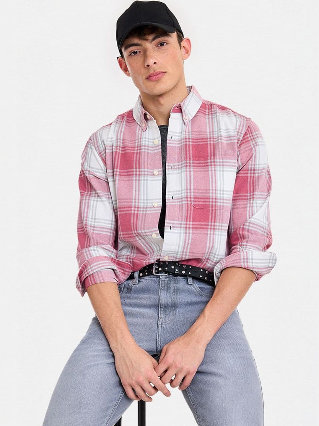 Snitch Men Tartan Checks Checked Casual Shirt - view 1