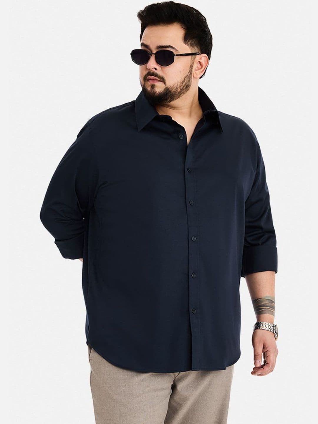 Snitch Regular Fit Stretch Plus Size Shirt - view 1