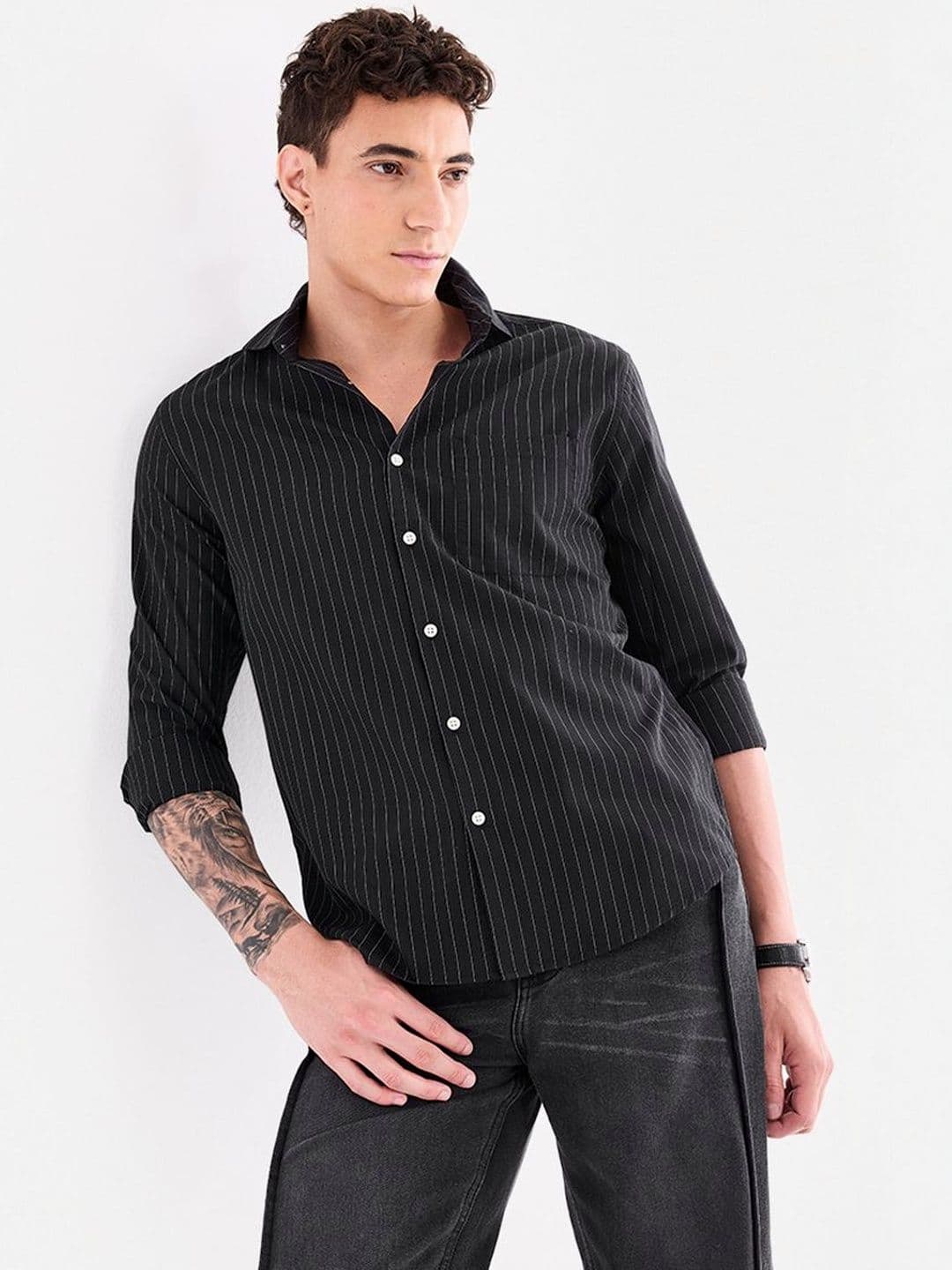 Snitch Men Striped Casual Shirt - view 1