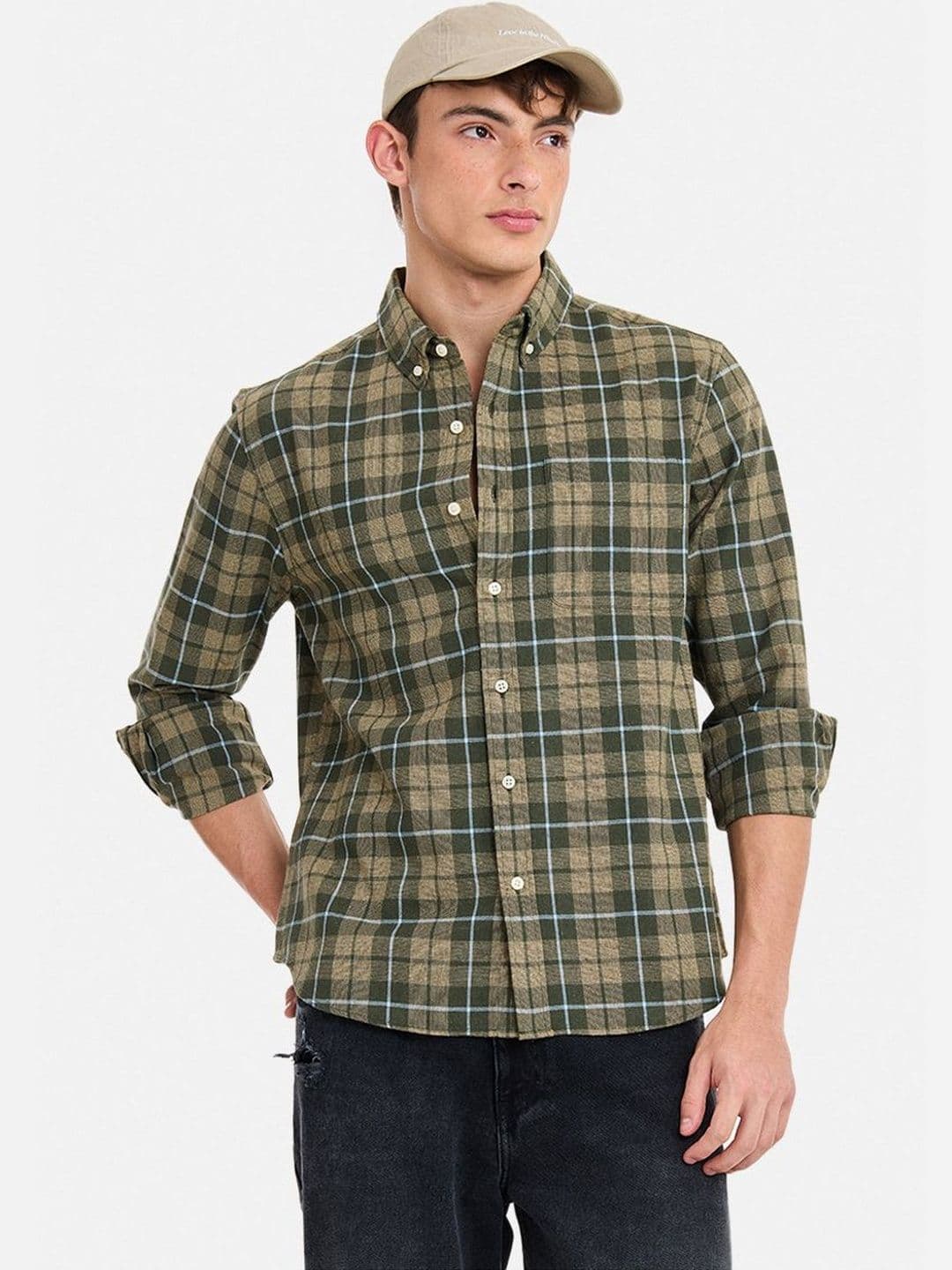 Snitch Men Tartan Checks Checked Casual Shirt - view 1