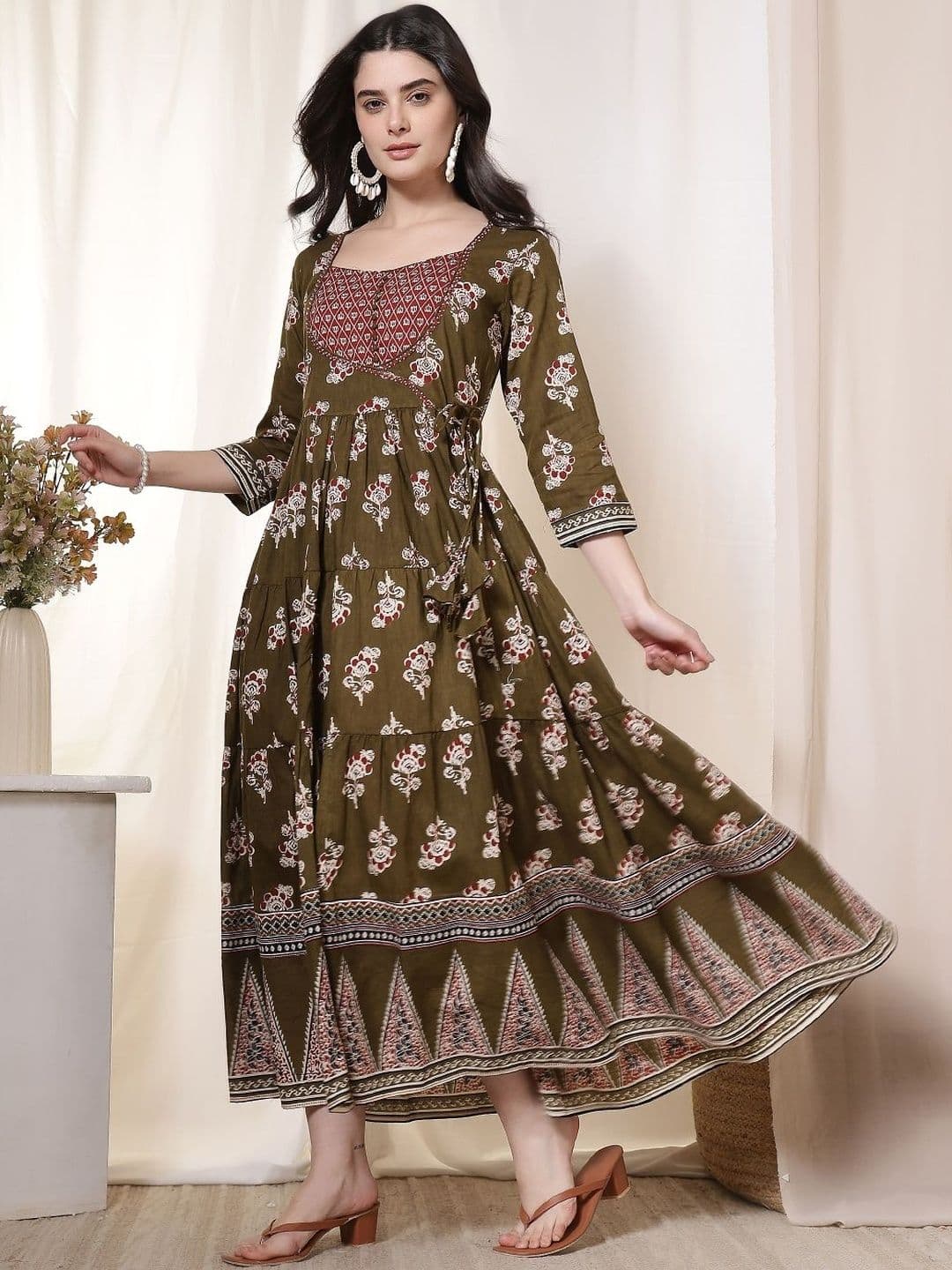 Kalphem Floral Print A-Line Maxi Dress - view 1