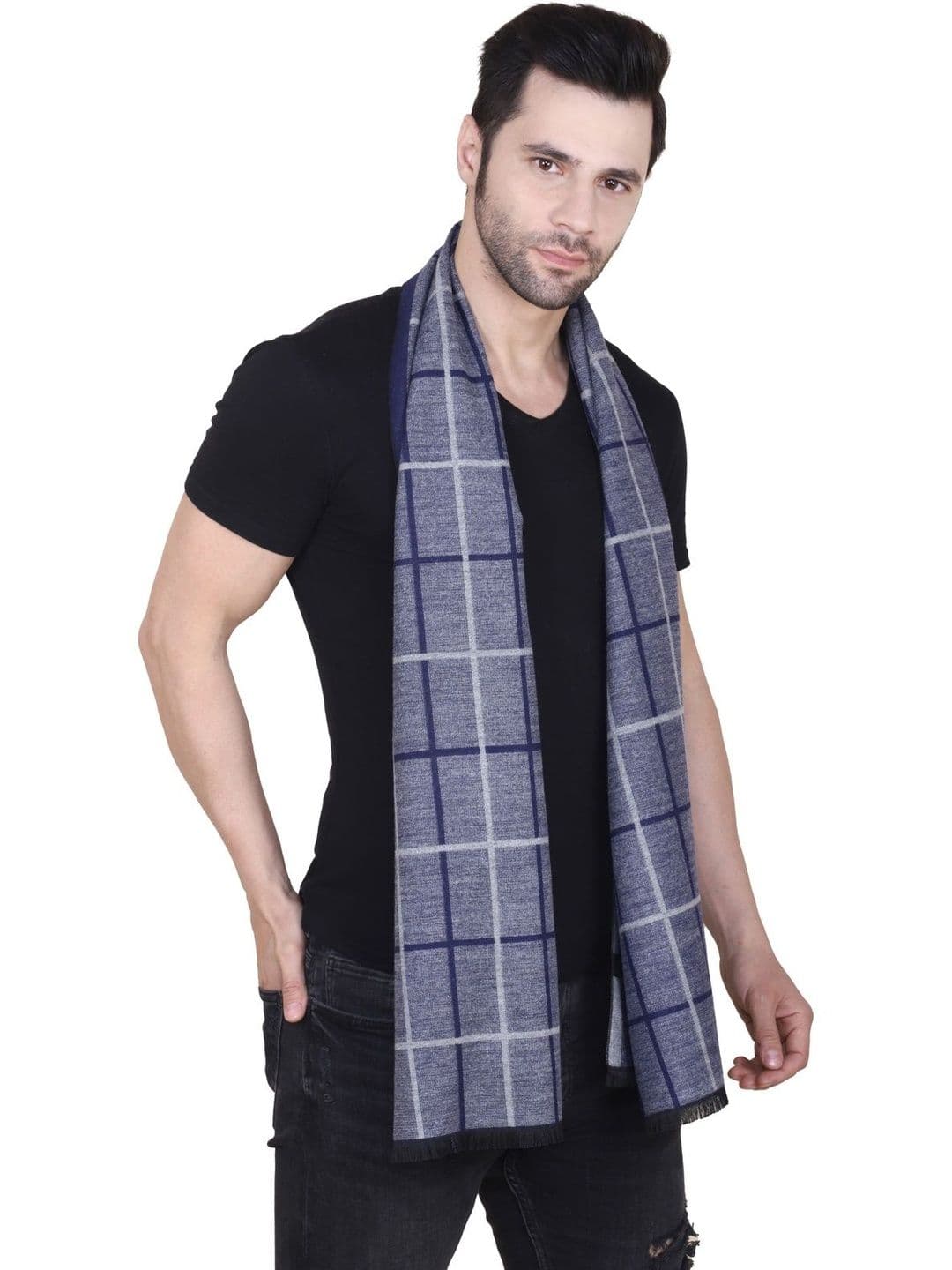 Cazzano Men Checked Scarf - view 1