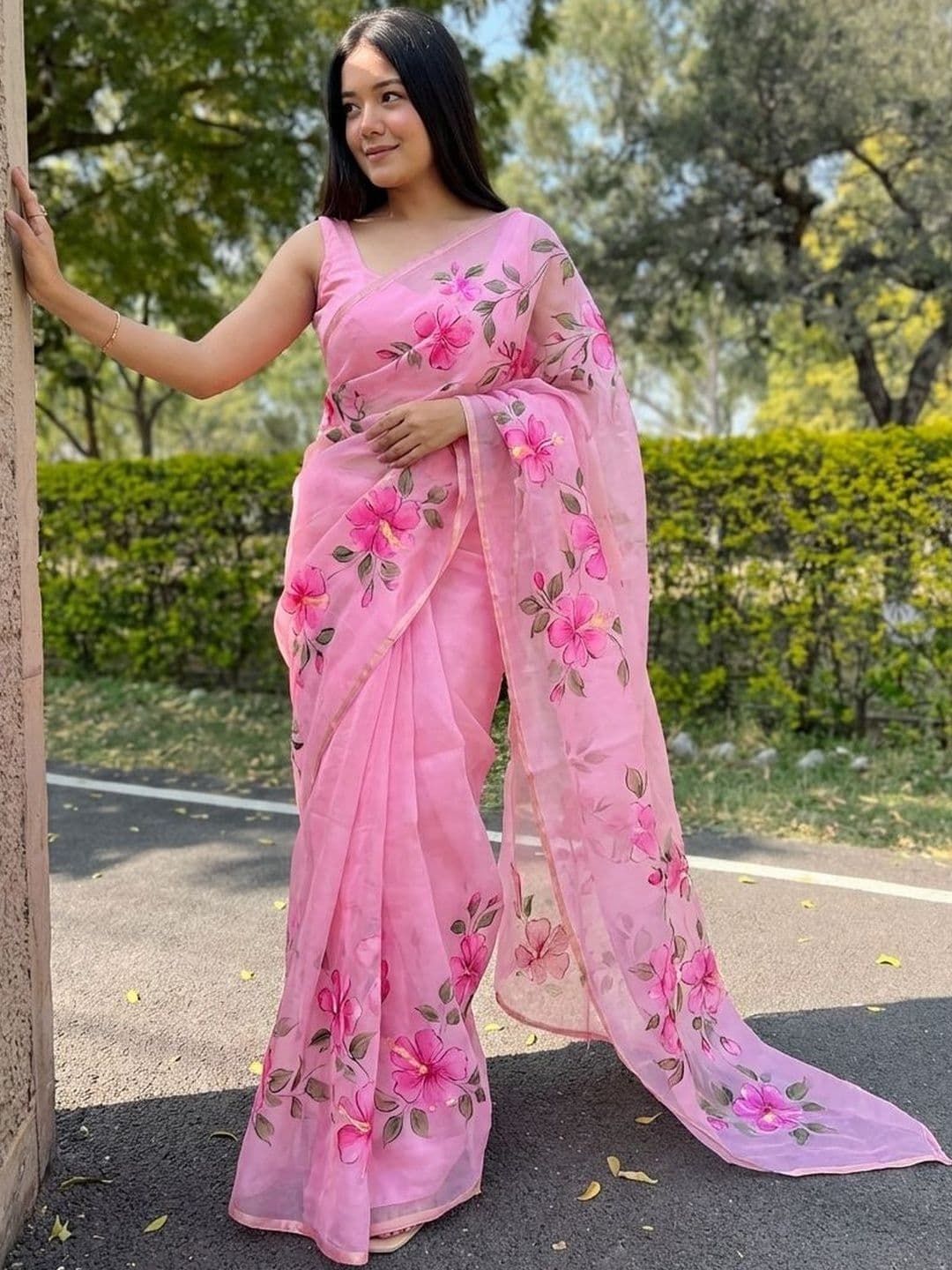 Sangria Printed Sarees Blouse Piece - view 1