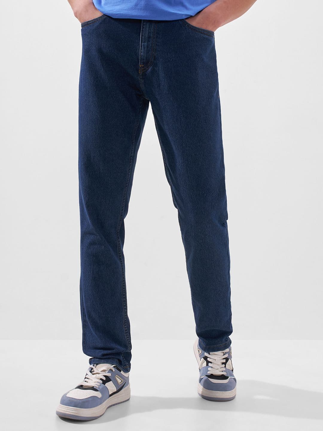 HIGHLANDER Men Slim Fit Clean Look No Fade Stretchable Jeans