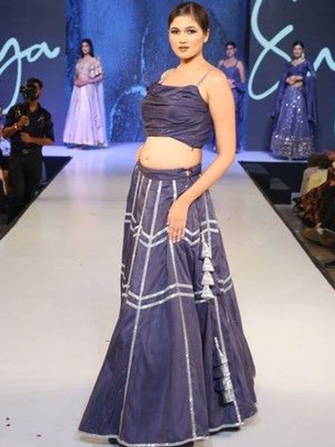 ANKEETA ENTERPRISE Printed Ready to Wear Lehenga & Blouse With Dupatta - view 1
