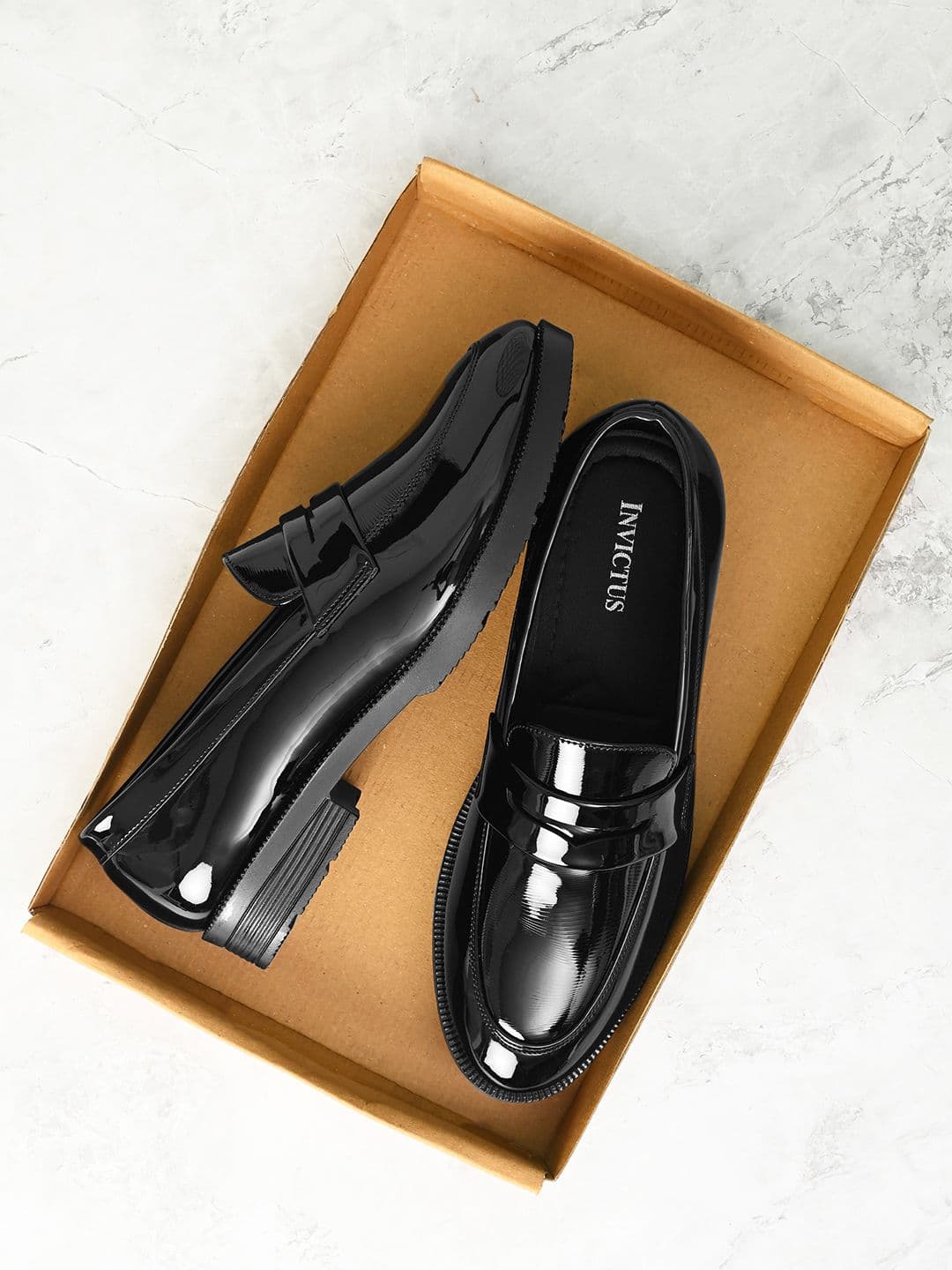 INVICTUS Men Round Toe Leather Formal Loafers - view 1