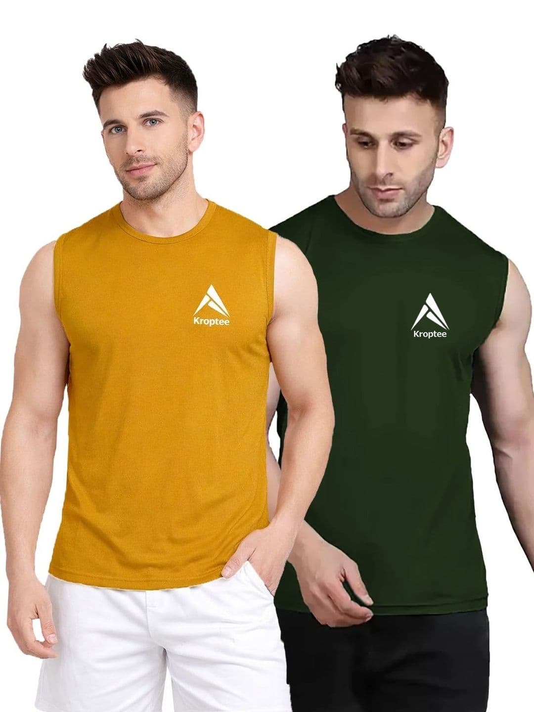 Kroptee Pack of 2 Cotton Blend Gym Vest - view 1