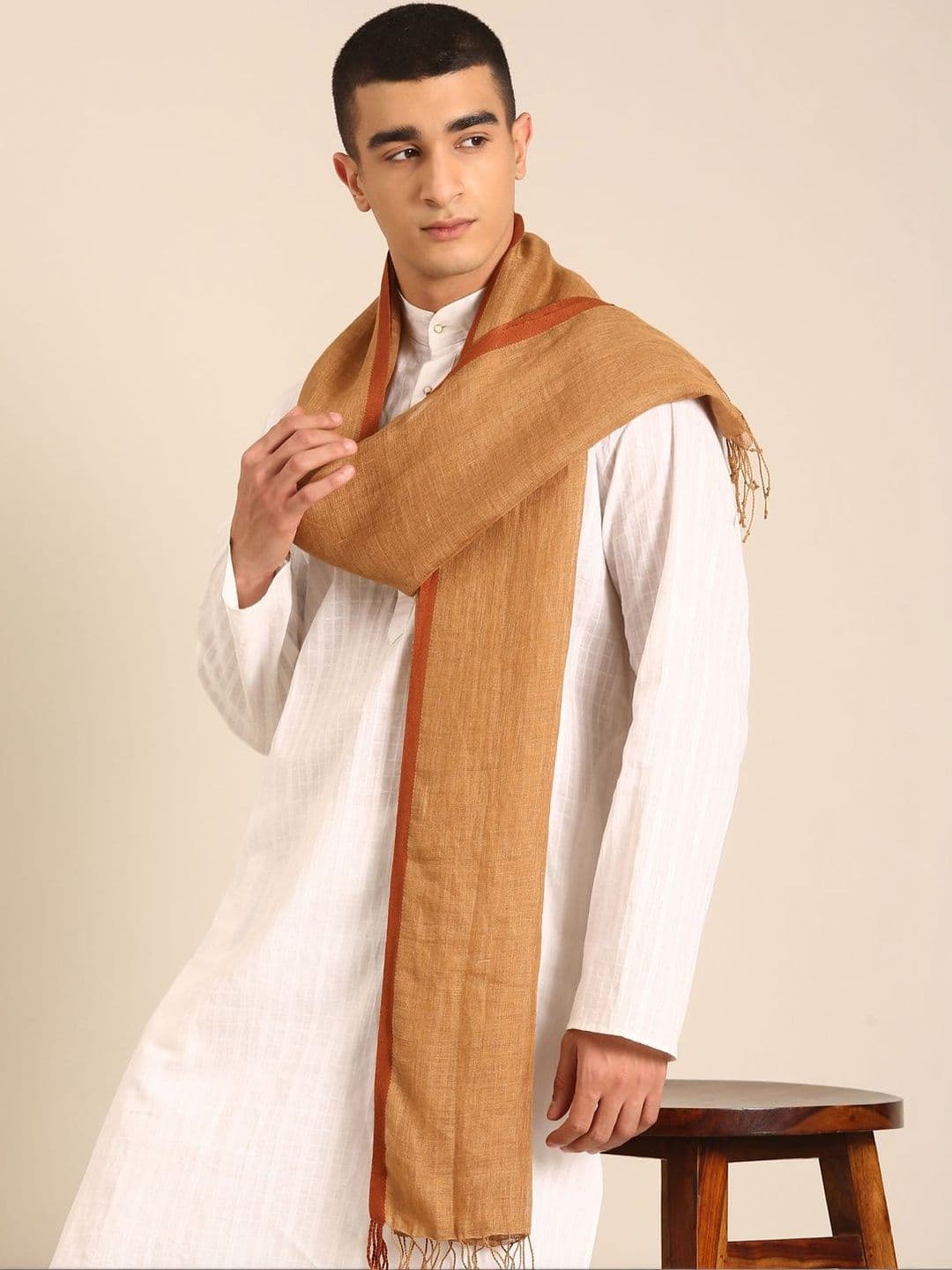 Linen Club Unisex Pure Linen Stole - view 1