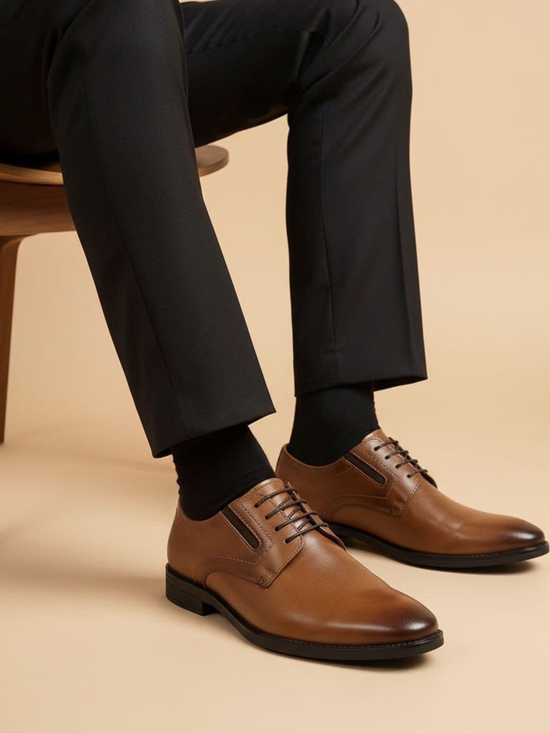 House of Pataudi Men Round Toe Lace-Ups Formal Derbys - view 1