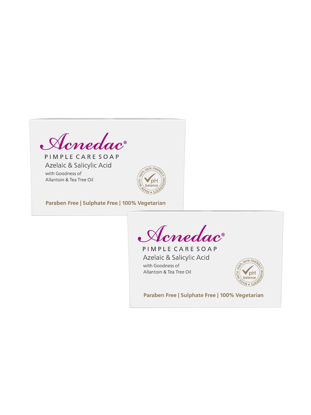 Acnedac Set Of 2 Pimple Care Soap With Azelaic & Salicylic Acid - 100 g Each - view 1