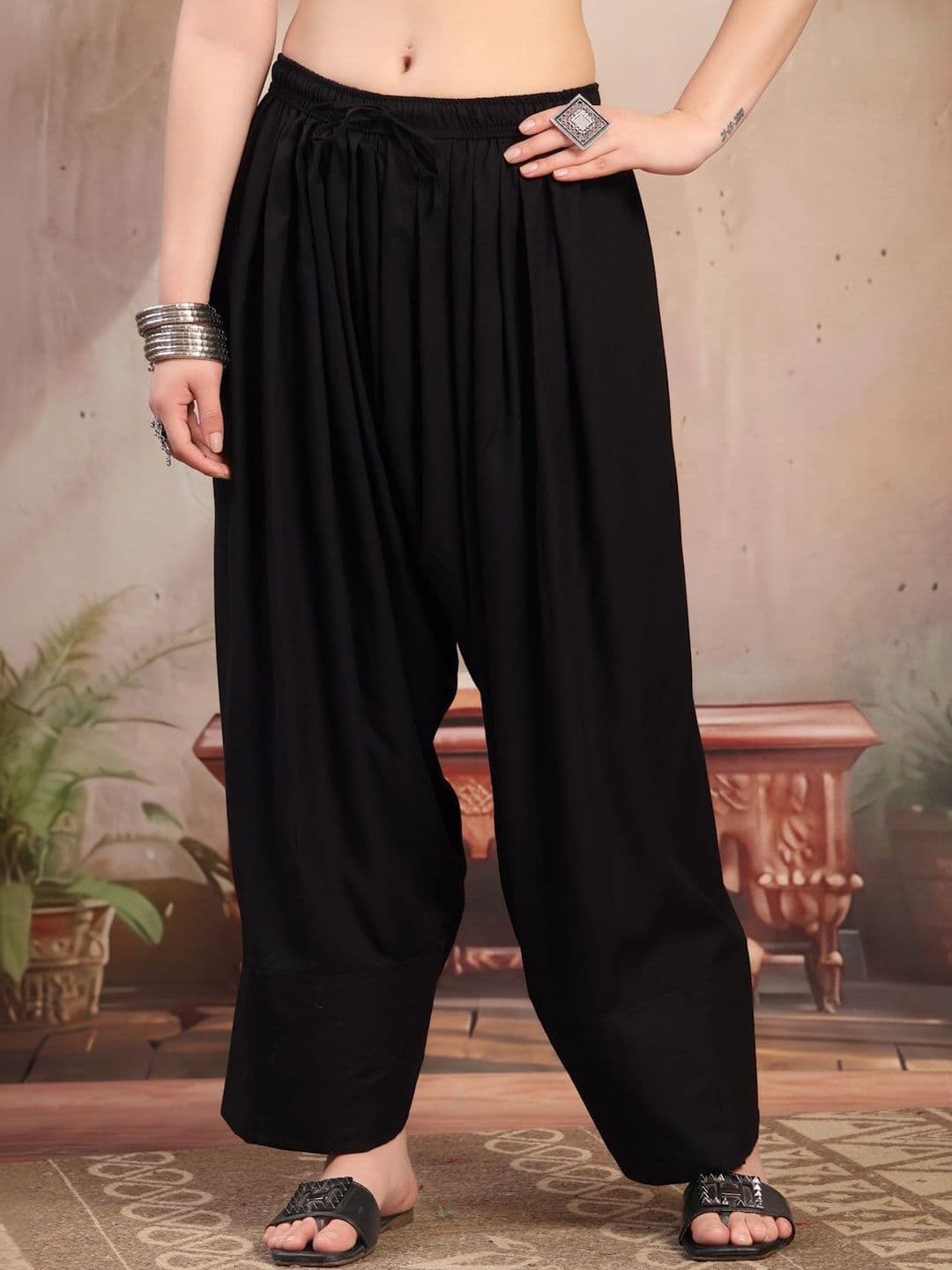 Clora Creation Women Solid Loose Fit Farshi Salwar - view 1