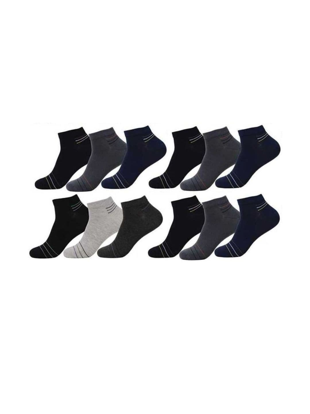 akeet trend Unisex Cotton Assorted Striped Ankle Length Socks