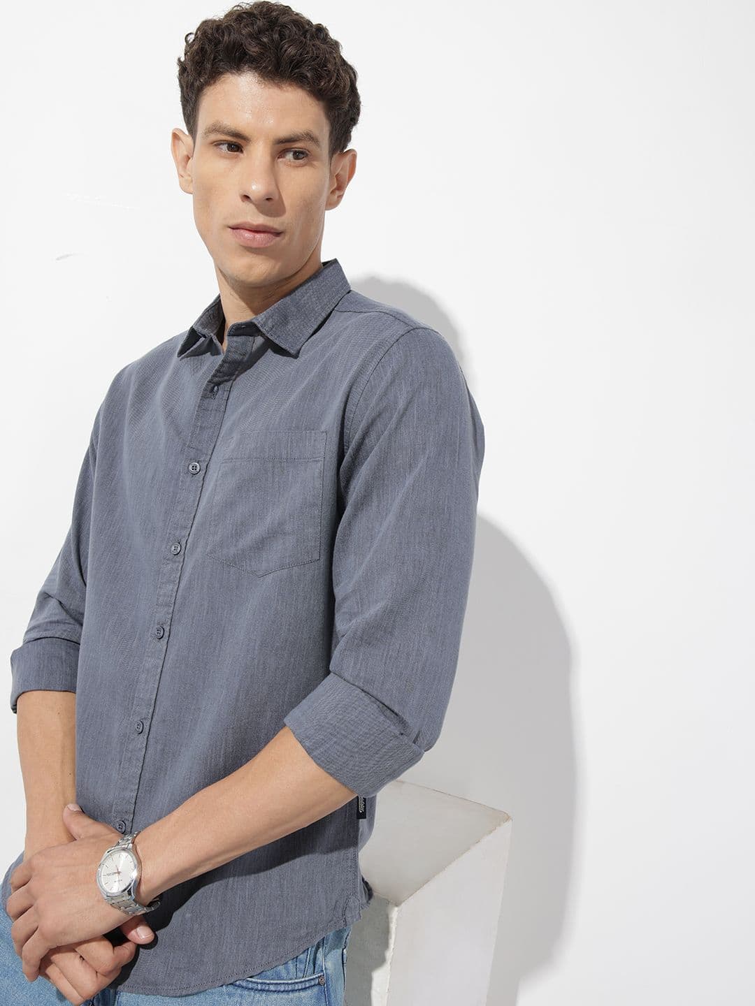 The Roadster Life Co. Cotton Linen Casual Shirt - view 1