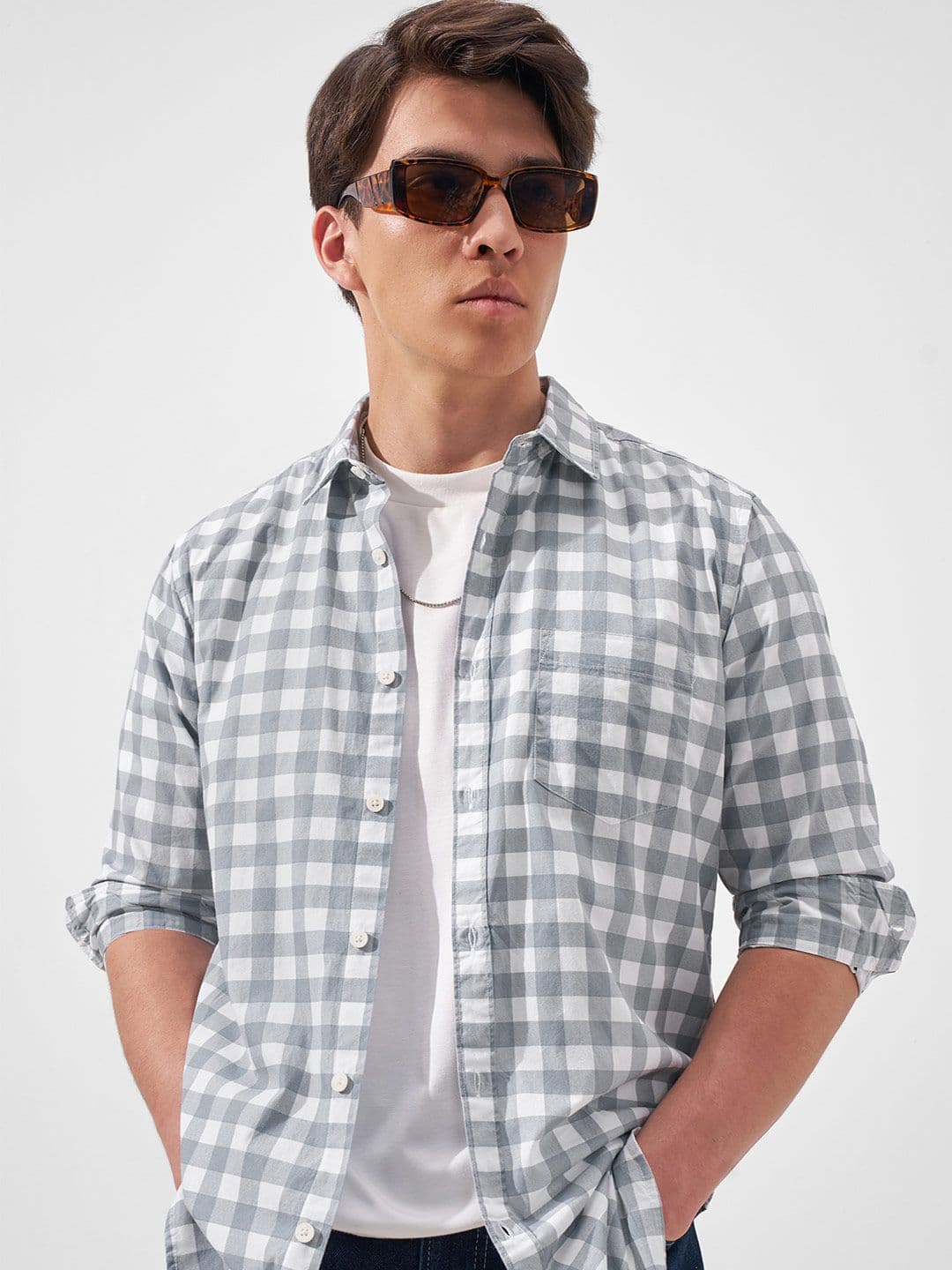 Highlander Men Checked Slim Fit Shirt - view 1