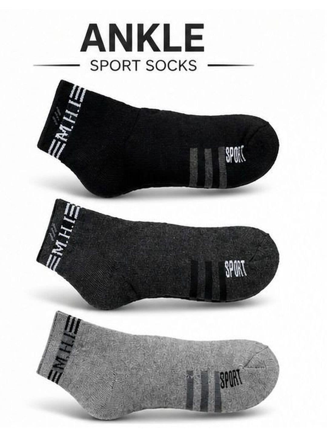 ROYAL RANCH Men Pack of 3 Cotton Patterned Ankle Length Socks - view 1