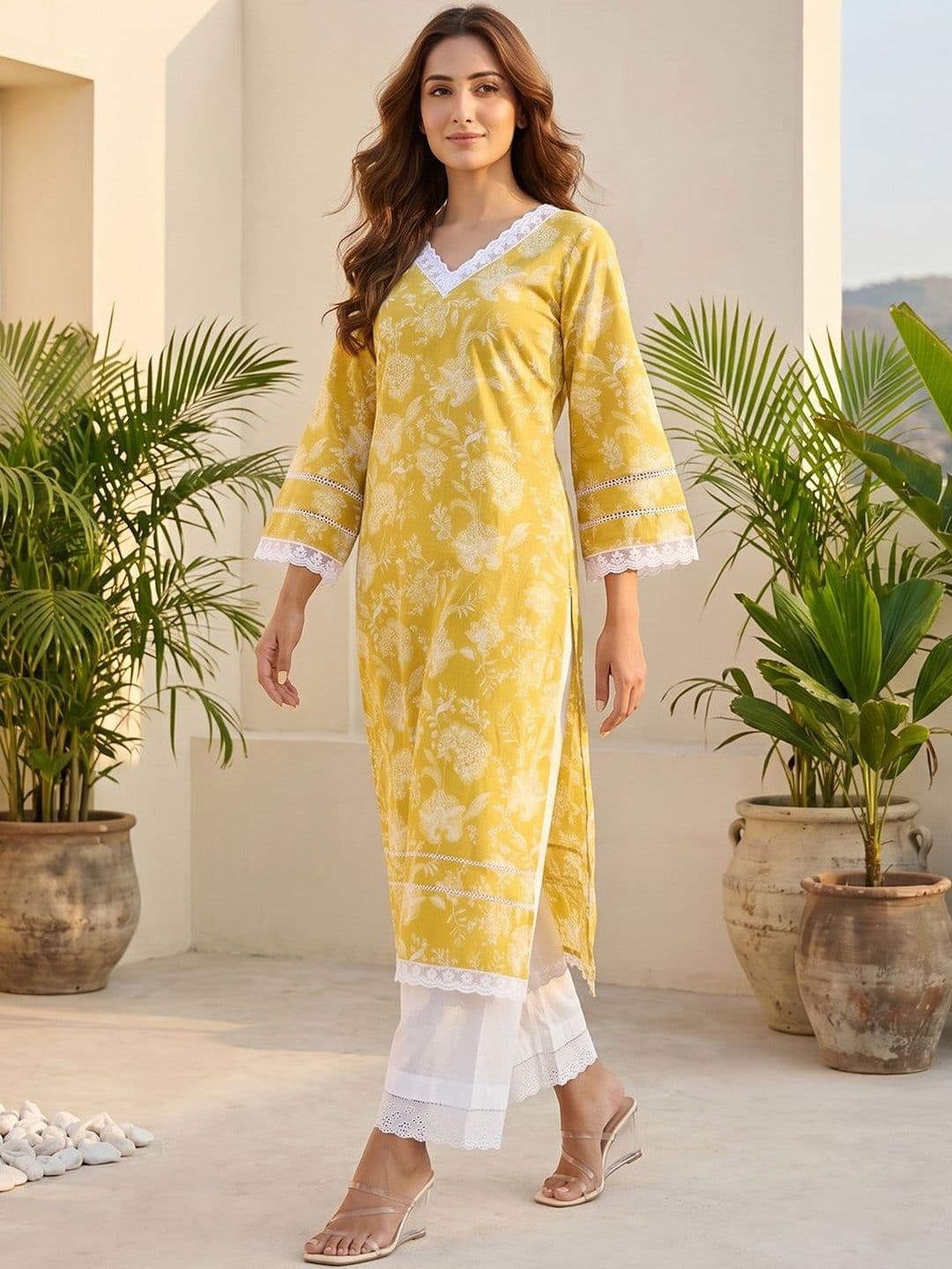 Varanga Women Floral Printed Floral Kurta - view 1